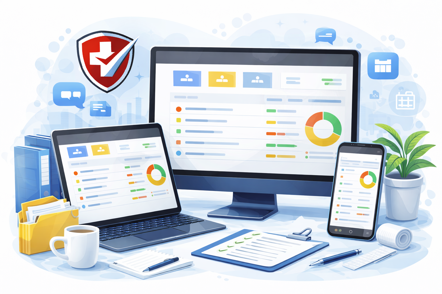 FUTUROSALUD ASI Manager Besprechungen verwalten Hero