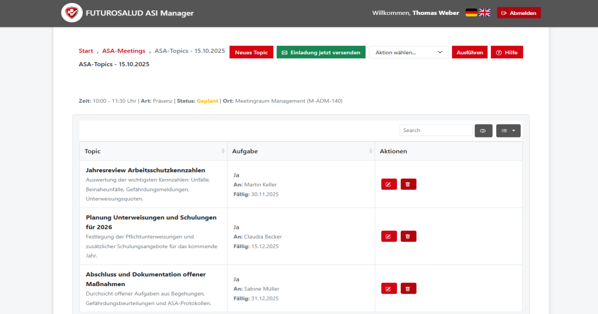 FUTUROSALUD ASI Manager ASA Manager FUTUROSALUD ASI Manager ASA Manager