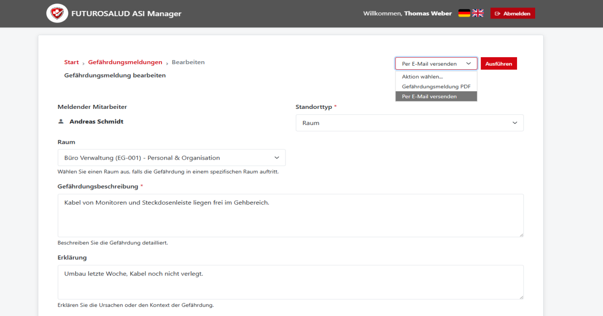 FUTUROSALUD ASI Manager Dashboard